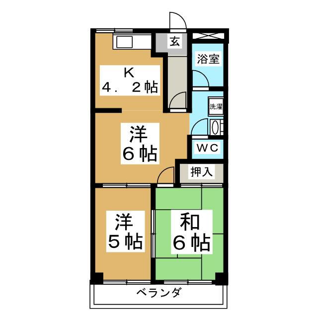 プリベールＡＫＡＭＡ 2階 3K 賃貸物件詳細