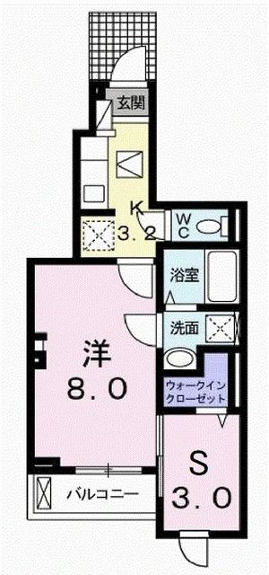 神奈川県大和市下鶴間 つきみ野駅 1SK アパート 賃貸物件詳細