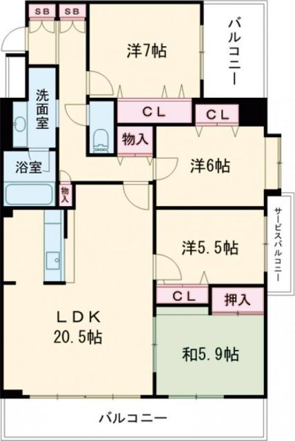 群馬県高崎市真町 高崎駅 4LDK マンション 賃貸物件詳細
