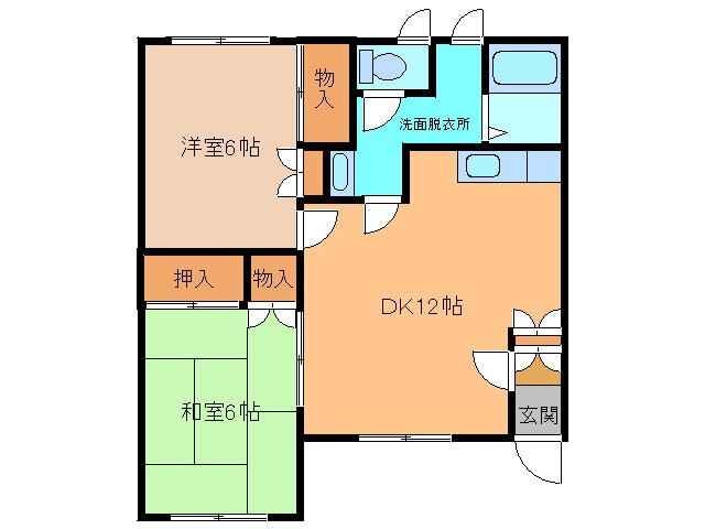 北海道帯広市西十八条南３ 2DK アパート 賃貸物件詳細