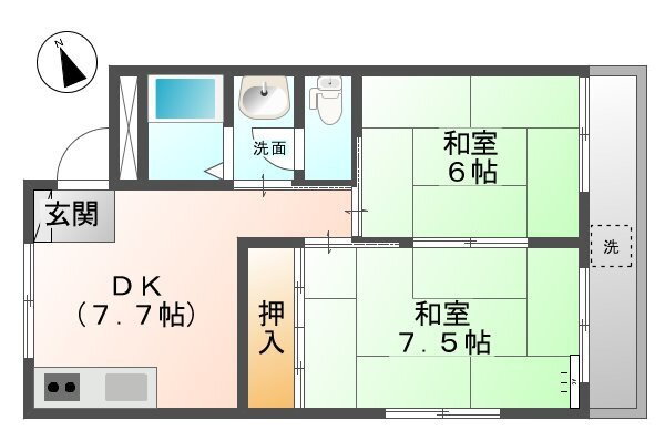 森マンション 2階 2DK 賃貸物件詳細