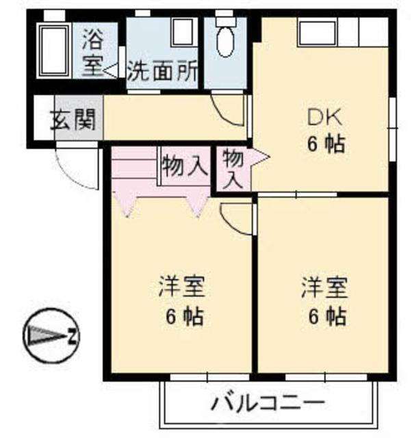 鳥取県境港市中野町 2DK アパート 賃貸物件詳細