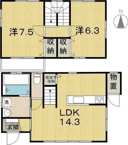 宮城県仙台市宮城野区岩切字今市 岩切駅 2LDK 一戸建て 賃貸物件詳細