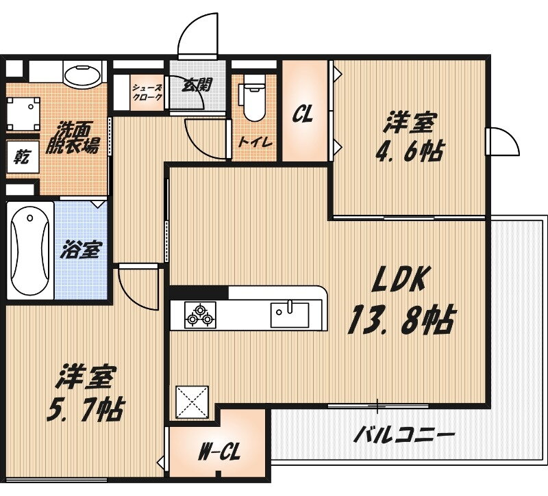 大阪府高槻市東五百住町３ 摂津富田駅 2LDK アパート 賃貸物件詳細