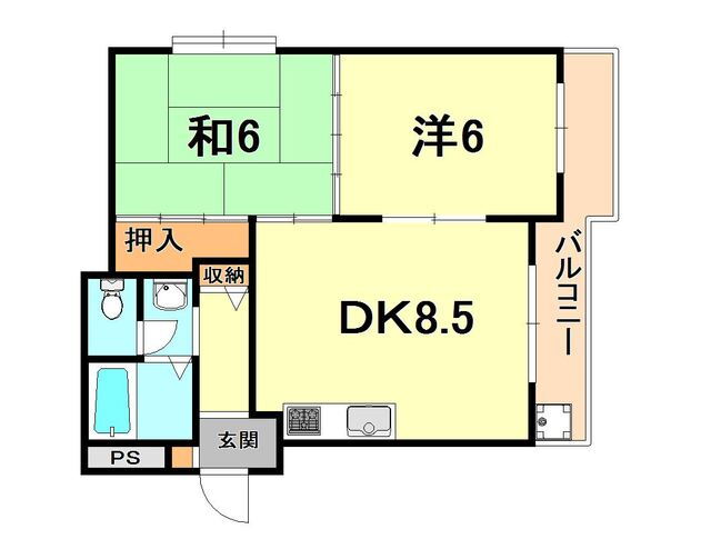 兵庫県神戸市東灘区魚崎西町４ 魚崎駅 2DK マンション 賃貸物件詳細