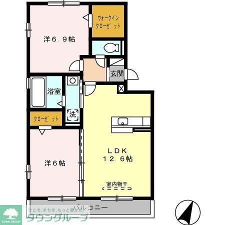 グラシューズ　柳森 2階 2LDK 賃貸物件詳細