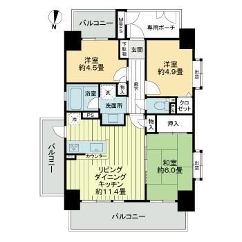 埼玉県川越市新富町１ 本川越駅 3LDK マンション 賃貸物件詳細