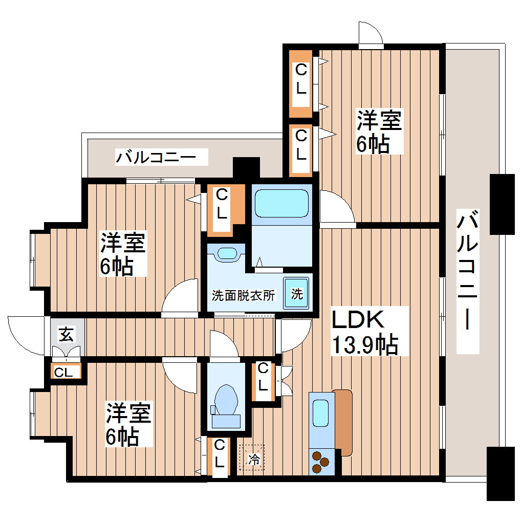 宮城県仙台市太白区長町１ 長町一丁目駅 3LDK マンション 賃貸物件詳細