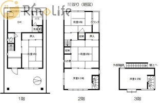大阪府八尾市竹渕東１ 新加美駅 5DK 一戸建て 賃貸物件詳細