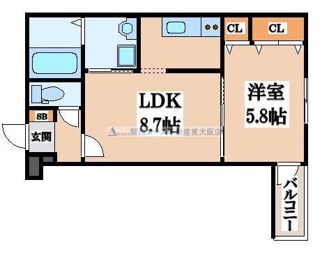 大阪府東大阪市吉田１ 河内花園駅 1LDK アパート 賃貸物件詳細
