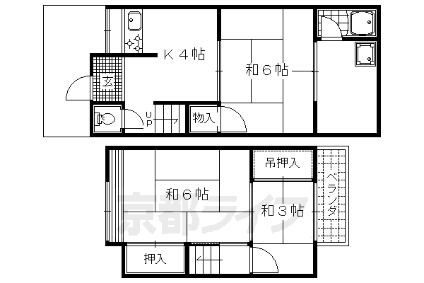 罧原町西村貸家 3DK 賃貸物件詳細