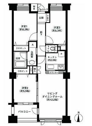 東京都渋谷区笹塚２ 笹塚駅 3LDK マンション 賃貸物件詳細