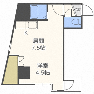 北海道札幌市中央区北六条西２６ 西２８丁目駅 1DK マンション 賃貸物件詳細