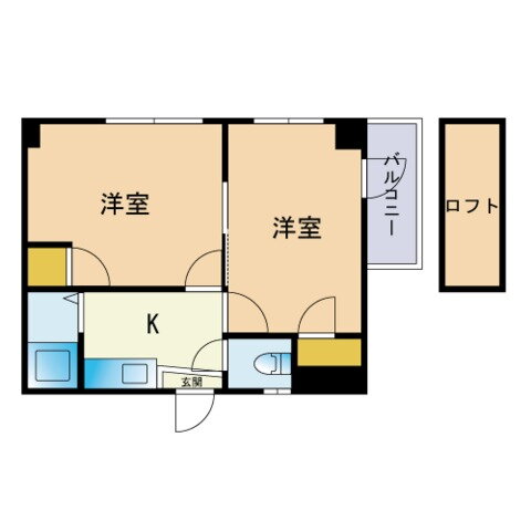 福岡県福岡市早良区昭代３ 藤崎駅 2K マンション 賃貸物件詳細