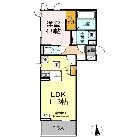 長野県長野市大字稲葉 1LDK アパート 賃貸物件詳細