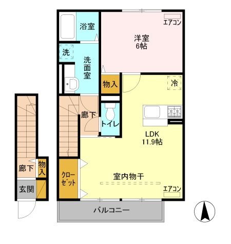 群馬県高崎市上中居町 高崎駅 1LDK アパート 賃貸物件詳細