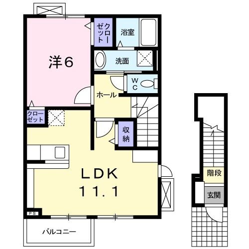 ＯＨＡＮＡ 2階 1LDK 賃貸物件詳細