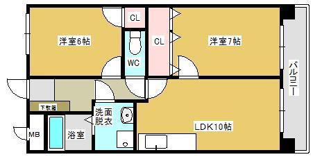 福岡県北九州市小倉北区木町４ 南小倉駅 2LDK マンション 賃貸物件詳細
