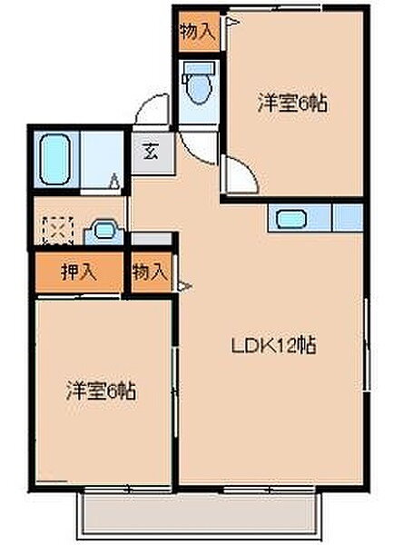 福岡県久留米市山川安居野３ 御井駅 2LDK アパート 賃貸物件詳細