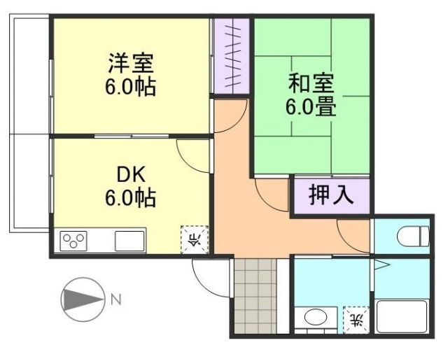 岡山県倉敷市玉島柏島 新倉敷駅 2DK アパート 賃貸物件詳細