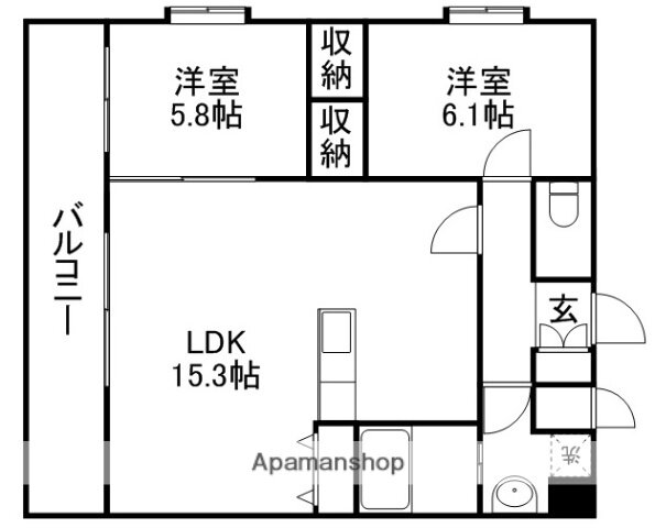 熊本県菊池郡菊陽町大字原水 2LDK マンション 賃貸物件詳細