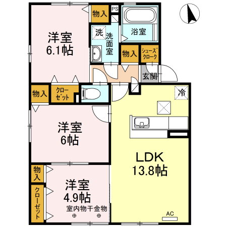 岐阜県岐阜市柳津町南塚４ 柳津駅 3LDK アパート 賃貸物件詳細