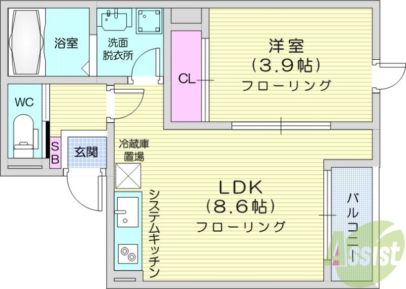 宮城県仙台市太白区砂押南町 長町南駅 1LDK アパート 賃貸物件詳細