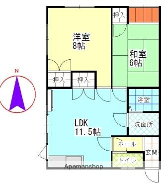 秋田県横手市南町 横手駅 2LDK アパート 賃貸物件詳細