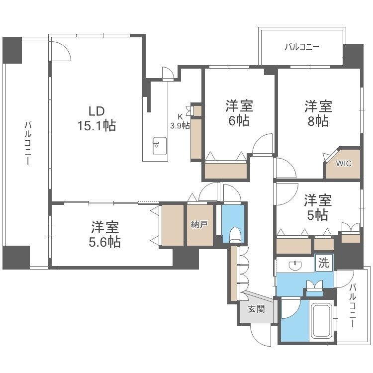 北海道札幌市豊平区平岸二条８ 平岸駅 4LDK アパート 賃貸物件詳細