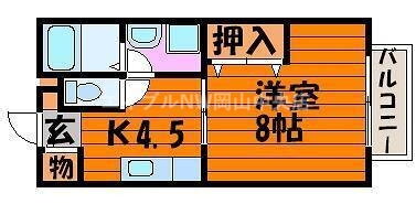 岡山県岡山市北区青江１ 大元駅 1DK アパート 賃貸物件詳細