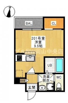 岡山県岡山市北区富町１ 備前三門駅 ワンルーム アパート 賃貸物件詳細