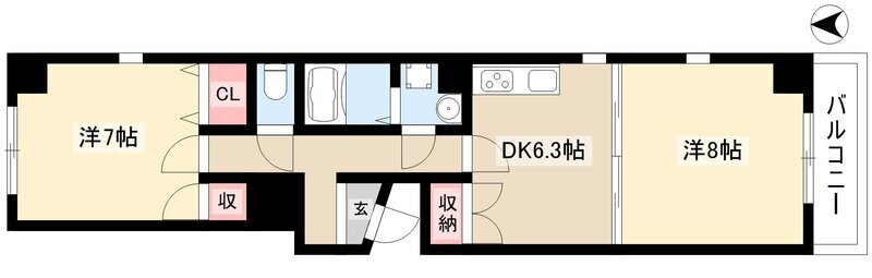 愛知県名古屋市中川区東中島町２ 中島駅 2DK マンション 賃貸物件詳細