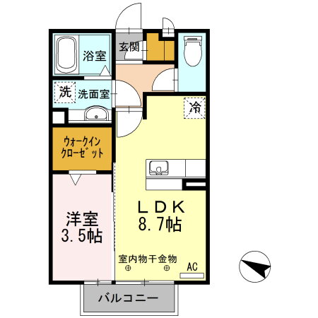 愛知県一宮市丹陽町多加木字浅間堂 妙興寺駅 1LDK アパート 賃貸物件詳細