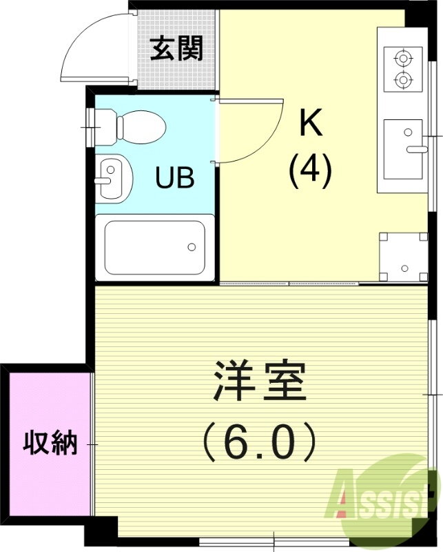 兵庫県神戸市兵庫区小松通５ 和田岬駅 1K マンション 賃貸物件詳細