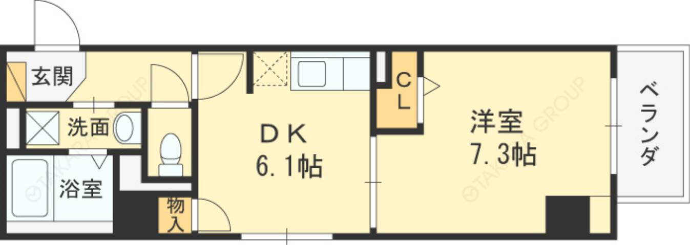 兵庫県尼崎市稲葉荘１ 立花駅 1DK マンション 賃貸物件詳細