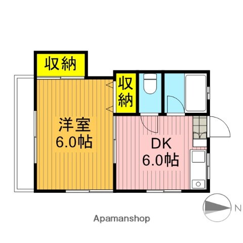 第一コーポ榎本 2階 1DK 賃貸物件詳細