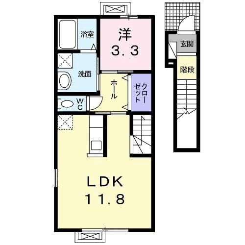 ハイポワール 2階 1LDK 賃貸物件詳細