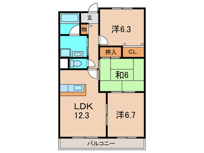 ノ－ルヴィラ－ジュ 2階 3LDK 賃貸物件詳細