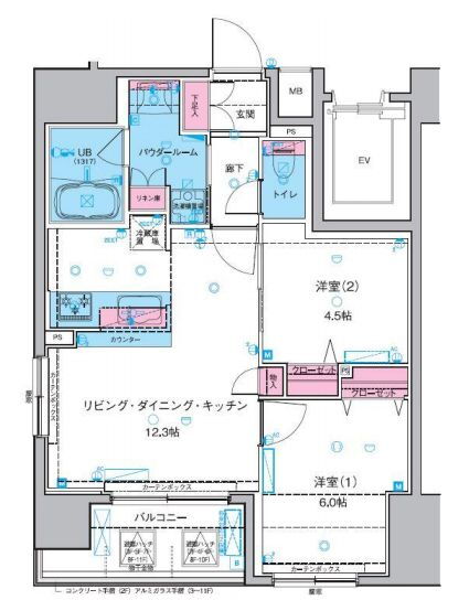 東京都台東区千束３ 浅草駅 2LDK マンション 賃貸物件詳細