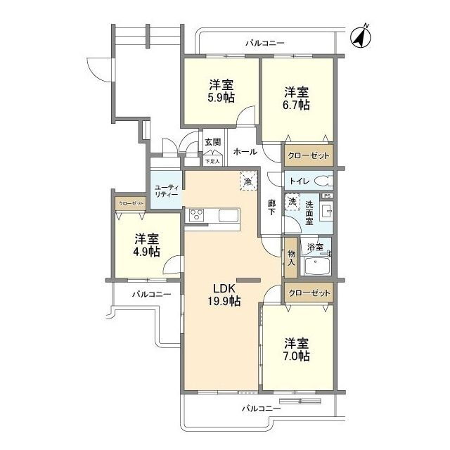 神奈川県茅ヶ崎市茅ヶ崎２ 北茅ケ崎駅 4LDK マンション 賃貸物件詳細