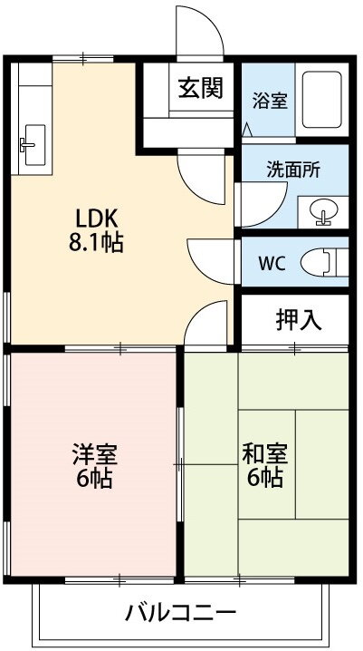 愛知県岡崎市上地３ 岡崎駅 2LDK アパート 賃貸物件詳細