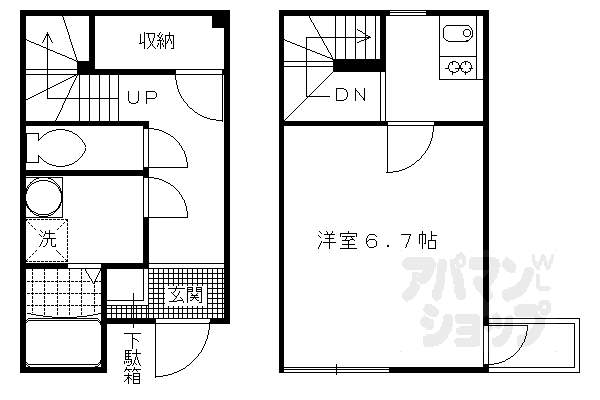 京都府京都市伏見区深草大亀谷大山町 ＪＲ藤森駅 1K アパート 賃貸物件詳細