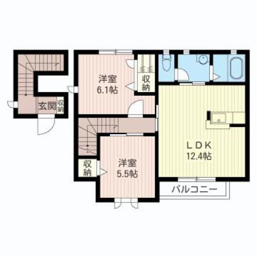 栃木県真岡市東光寺２ 北真岡駅 2LDK アパート 賃貸物件詳細