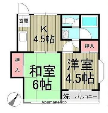 神奈川県横浜市栄区亀井町 港南台駅 2DK マンション 賃貸物件詳細