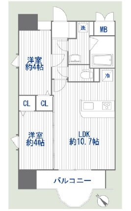 福岡県福岡市博多区住吉４ 博多駅 2LDK マンション 賃貸物件詳細