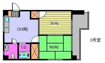 愛媛県松山市朝生田町１ いよ立花駅 2DK マンション 賃貸物件詳細