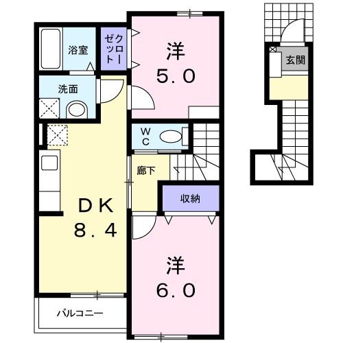 富山県富山市八尾町福島 越中八尾駅 2DK アパート 賃貸物件詳細