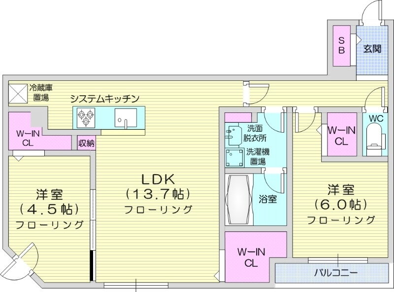 北海道札幌市中央区南十七条西１７ ロープウェイ入口駅 2LDK マンション 賃貸物件詳細