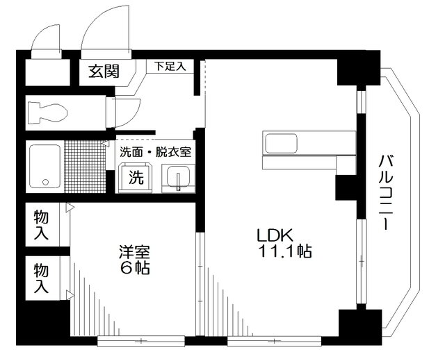 ラークス王子 4階 1LDK 賃貸物件詳細