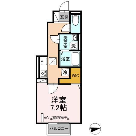 Ｄ’ｓ　Ｃｏｃｏ 1階 1K 賃貸物件詳細